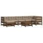 vidaXL 8-tlg. Garten-Lounge-Set mit Kissen Honigbraun Massivholz vidaXL 8-tlg. Garten-Lounge-Set mit Kissen Honigbraun Massivholz