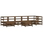 vidaXL 8-tlg. Garten-Lounge-Set mit Kissen Honigbraun Massivholz vidaXL 8-tlg. Garten-Lounge-Set mit Kissen Honigbraun Massivholz
