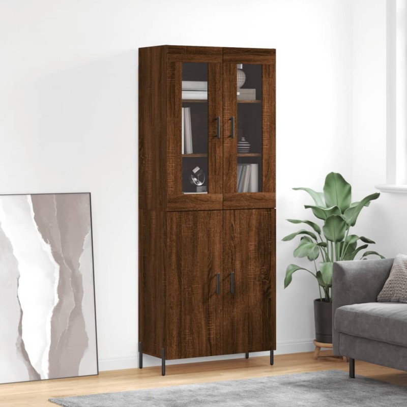 vidaXL Highboard Braun Eichen-Optik 69,5x34x180 cm Holzwerkstoff vidaXL Highboard Braun Eichen-Optik 69,5x34x180 cm Holzwerkstoff