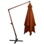vidaXL Ampelschirm mit Mast Terracotta-Rot 3x3 m Massivholz Tanne vidaXL Ampelschirm mit Mast Terracotta-Rot 3x3 m Massivholz Tanne