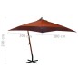 vidaXL Ampelschirm mit Mast Terracotta-Rot 3x3 m Massivholz Tanne vidaXL Ampelschirm mit Mast Terracotta-Rot 3x3 m Massivholz Tanne
