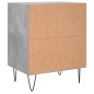 vidaXL Nachttisch Betongrau 40x30x50 cm Holzwerkstoff vidaXL Nachttisch Betongrau 40x30x50 cm Holzwerkstoff