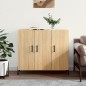 vidaXL Sideboard Sonoma-Eiche 90x34x80 cm Holzwerkstoff vidaXL Sideboard Sonoma-Eiche 90x34x80 cm Holzwerkstoff
