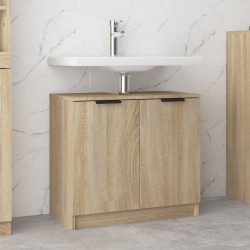 vidaXL Badezimmerschrank Sonoma-Eiche 64,5x33,5x59 cm Holzwerkstoff