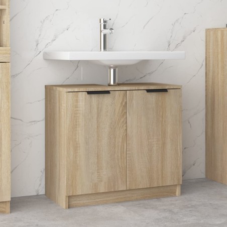vidaXL Badezimmerschrank Sonoma-Eiche 64,5x33,5x59 cm Holzwerkstoff