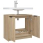 vidaXL Badezimmerschrank Sonoma-Eiche 64,5x33,5x59 cm Holzwerkstoff