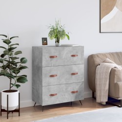 vidaXL Kommode Betongrau 69,5x34x90 cm Holzwerkstoff