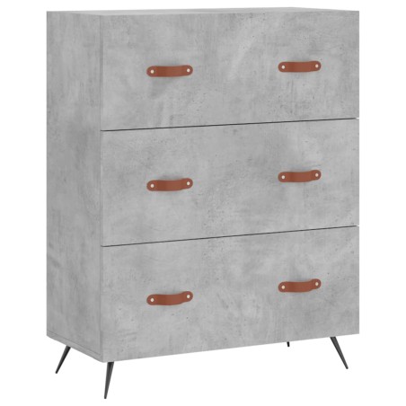 vidaXL Kommode Betongrau 69,5x34x90 cm Holzwerkstoff
