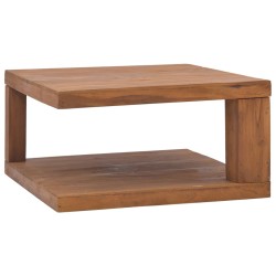 vidaXL Couchtisch 65x65x33 cm Teak Massivholz 