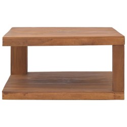 vidaXL Couchtisch 65x65x33 cm Teak Massivholz 