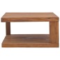 vidaXL Couchtisch 65x65x33 cm Teak Massivholz 