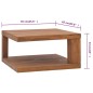 vidaXL Couchtisch 65x65x33 cm Teak Massivholz 