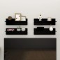 vidaXL Wandregale 4 Stk. Schwarz 60x11,5x18 cm Holzwerkstoff vidaXL Wandregale 4 Stk. Schwarz 60x11,5x18 cm Holzwerkstoff