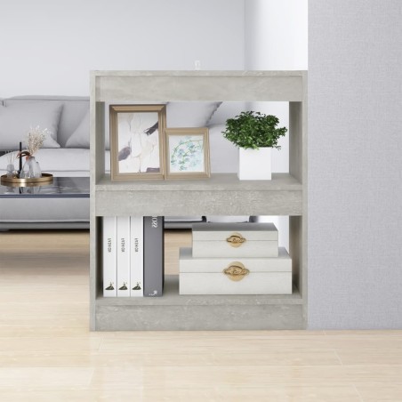 vidaXL Bücherregal/Raumteiler Betongrau 60x30x72 cm