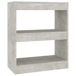 vidaXL Bücherregal/Raumteiler Betongrau 60x30x72 cm