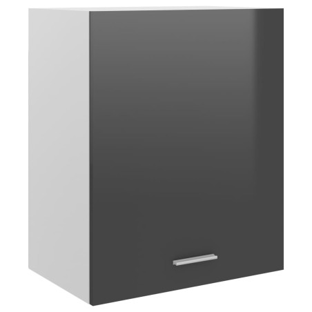 vidaXL Hängeschrank Hochglanz-Grau 50x31x60 cm Holzwerkstoff