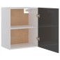 vidaXL Hängeschrank Hochglanz-Grau 50x31x60 cm Holzwerkstoff vidaXL Hängeschrank Hochglanz-Grau 50x31x60 cm Holzwerkstoff
