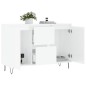 vidaXL Sideboard Hochglanz-Weiß 104x35x70 cm Holzwerkstoff vidaXL Sideboard Hochglanz-Weiß 104x35x70 cm Holzwerkstoff