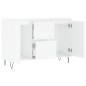 vidaXL Sideboard Hochglanz-Weiß 104x35x70 cm Holzwerkstoff vidaXL Sideboard Hochglanz-Weiß 104x35x70 cm Holzwerkstoff