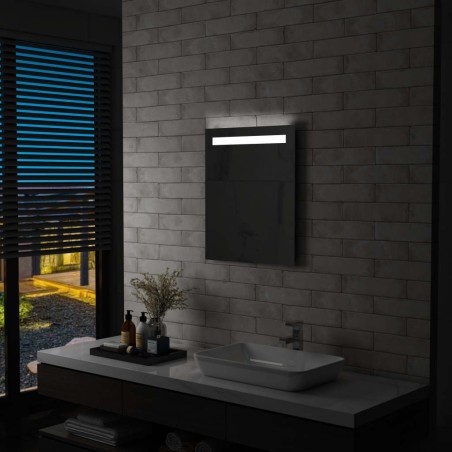 vidaXL Badezimmer-Wandspiegel mit LEDs 50x60 cm