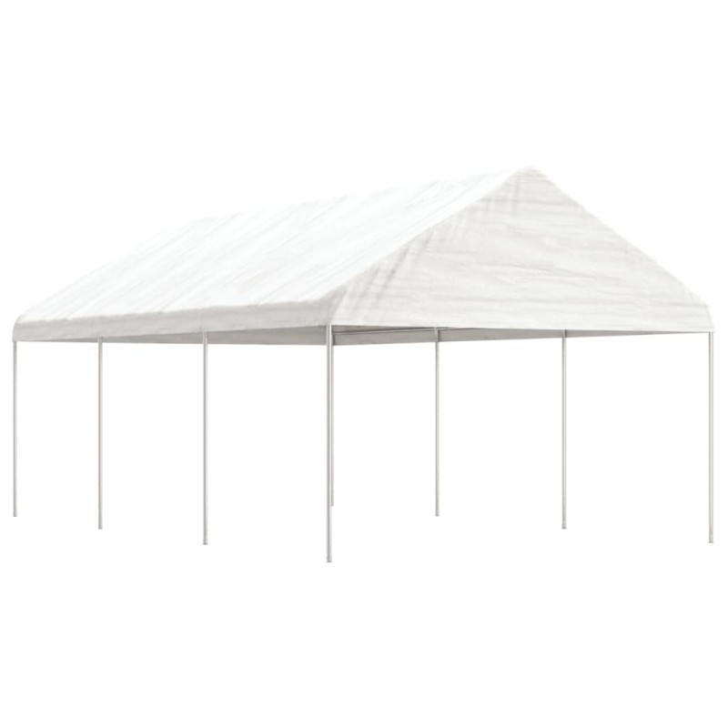 vidaXL Pavillon mit Dach Weiß 6,69 x 4,08 x 3,22 m Polyethylen vidaXL Pavillon mit Dach Weiß 6,69 x 4,08 x 3,22 m Polyethylen