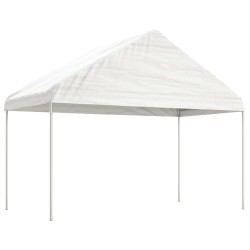 vidaXL Pavillon mit Dach Weiß 6,69 x 4,08 x 3,22 m Polyethylen