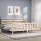 vidaXL Massivholzbett mit Kopfteil 200x200 cm vidaXL Massivholzbett mit Kopfteil 200x200 cm