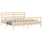 vidaXL Massivholzbett mit Kopfteil 200x200 cm vidaXL Massivholzbett mit Kopfteil 200x200 cm
