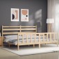 vidaXL Massivholzbett mit Kopfteil 200x200 cm vidaXL Massivholzbett mit Kopfteil 200x200 cm