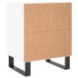 vidaXL Nachttisch Hochglanz-Weiß 40x30x50 cm Holzwerkstoff vidaXL Nachttisch Hochglanz-Weiß 40x30x50 cm Holzwerkstoff