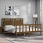 vidaXL Massivholzbett mit Kopfteil Honigbraun 160x200 cm vidaXL Massivholzbett mit Kopfteil Honigbraun 160x200 cm