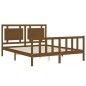 vidaXL Massivholzbett mit Kopfteil Honigbraun 160x200 cm vidaXL Massivholzbett mit Kopfteil Honigbraun 160x200 cm