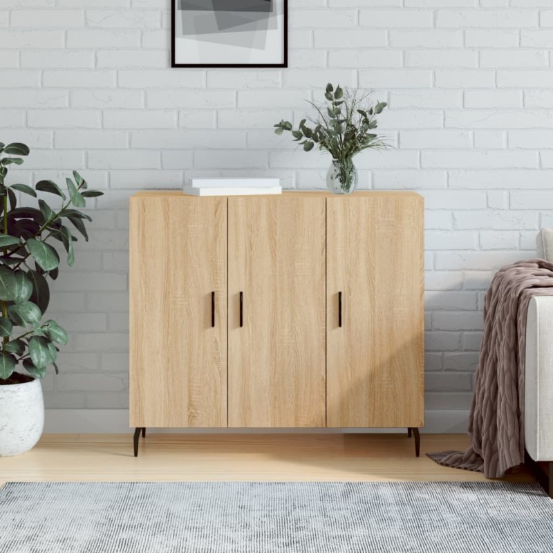 vidaXL Sideboard Sonoma-Eiche 90x34x80 cm Holzwerkstoff vidaXL Sideboard Sonoma-Eiche 90x34x80 cm Holzwerkstoff