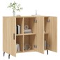vidaXL Sideboard Sonoma-Eiche 90x34x80 cm Holzwerkstoff vidaXL Sideboard Sonoma-Eiche 90x34x80 cm Holzwerkstoff
