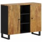 vidaXL Sideboard mit 2 Türen 90x33x75 cm Massivholz Mango vidaXL Sideboard mit 2 Türen 90x33x75 cm Massivholz Mango