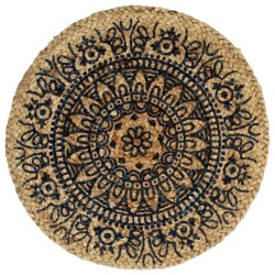 vidaXL Tischsets 4 Stk. Dunkelblau 38 cm Rund Jute