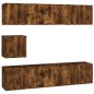 vidaXL 7-tlg. TV-Schrank-Set Räuchereiche Holzwerkstoff vidaXL 7-tlg. TV-Schrank-Set Räuchereiche Holzwerkstoff