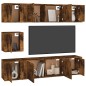 vidaXL 7-tlg. TV-Schrank-Set Räuchereiche Holzwerkstoff vidaXL 7-tlg. TV-Schrank-Set Räuchereiche Holzwerkstoff