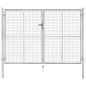 vidaXL Gartentor Verzinkter Stahl 306 x 225 cm Silbern vidaXL Gartentor Verzinkter Stahl 306 x 225 cm Silbern