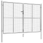 vidaXL Gartentor Verzinkter Stahl 306 x 225 cm Silbern vidaXL Gartentor Verzinkter Stahl 306 x 225 cm Silbern