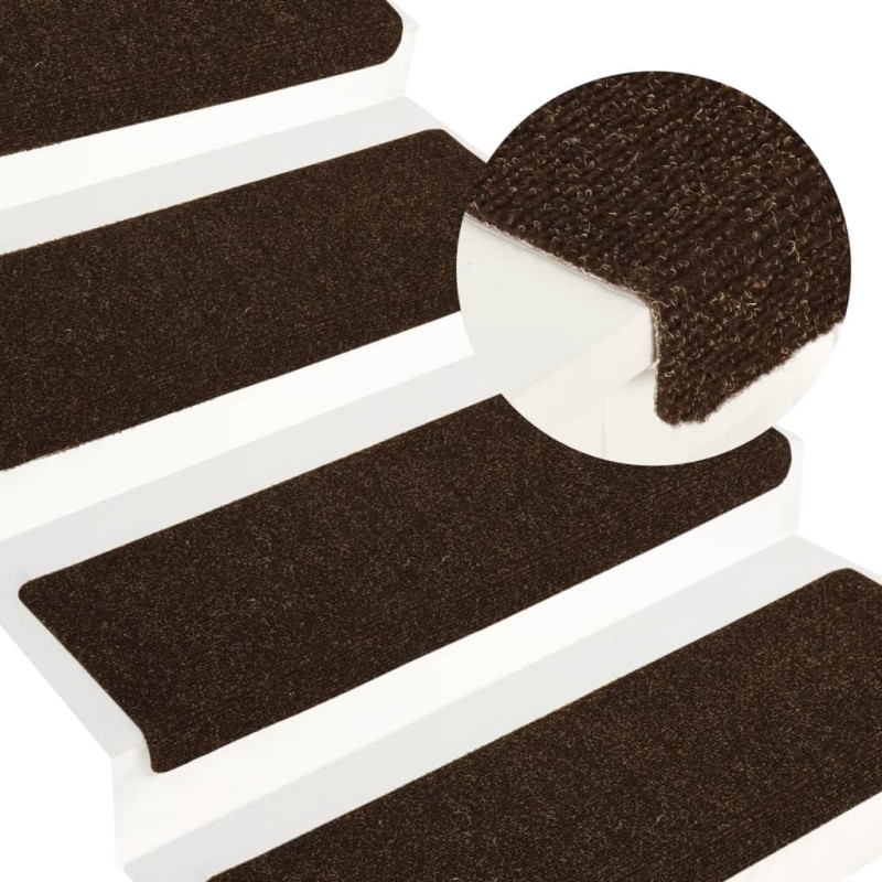 vidaXL Treppenmatten 15 Stk. Nadelvlies 65x21x4 cm Braun vidaXL Treppenmatten 15 Stk. Nadelvlies 65x21x4 cm Braun