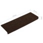 vidaXL Treppenmatten 15 Stk. Nadelvlies 65x21x4 cm Braun vidaXL Treppenmatten 15 Stk. Nadelvlies 65x21x4 cm Braun