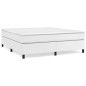vidaXL Boxspringbett mit Matratze Weiß 160x200 cm Kunstleder vidaXL Boxspringbett mit Matratze Weiß 160x200 cm Kunstleder