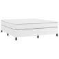 vidaXL Boxspringbett mit Matratze Weiß 160x200 cm Kunstleder vidaXL Boxspringbett mit Matratze Weiß 160x200 cm Kunstleder