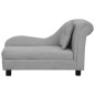 vidaXL Hundesofa mit Kissen Grau 83x44x44 cm Plüsch vidaXL Hundesofa mit Kissen Grau 83x44x44 cm Plüsch