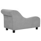 vidaXL Hundesofa mit Kissen Grau 83x44x44 cm Plüsch vidaXL Hundesofa mit Kissen Grau 83x44x44 cm Plüsch