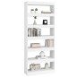 vidaXL Bücherregal/Raumteiler Weiß 80x30x198 cm Holzwerkstoff vidaXL Bücherregal/Raumteiler Weiß 80x30x198 cm Holzwerkstoff
