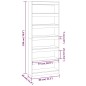 vidaXL Bücherregal/Raumteiler Weiß 80x30x198 cm Holzwerkstoff vidaXL Bücherregal/Raumteiler Weiß 80x30x198 cm Holzwerkstoff