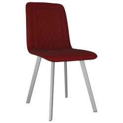 Esszimmerstühle 6 Stk. Rot Samt