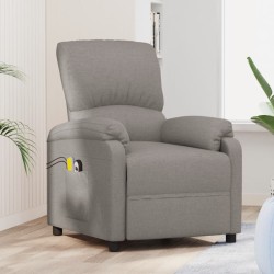 vidaXL Massagesessel Elektrisch Taupe Stoff